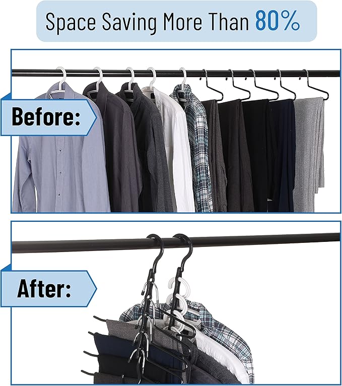 Mr. Pen- Space Saving Hangers for Clothes, Plastic Multi Clothes Hangers Space