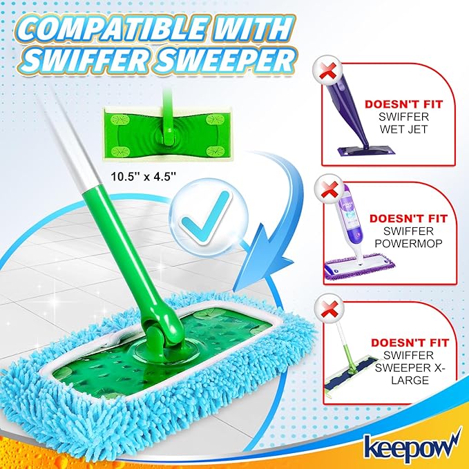 KEEPOW Wet Pads Refill for Swiffer Sweeper Mop and Sweep & Mop Deluxe