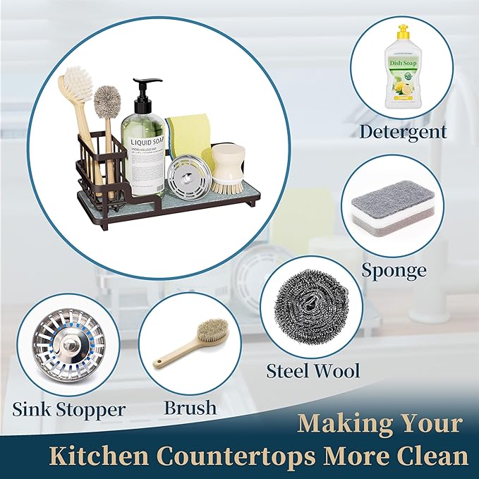 Consumest Sponge Holder for Kitchen Sink