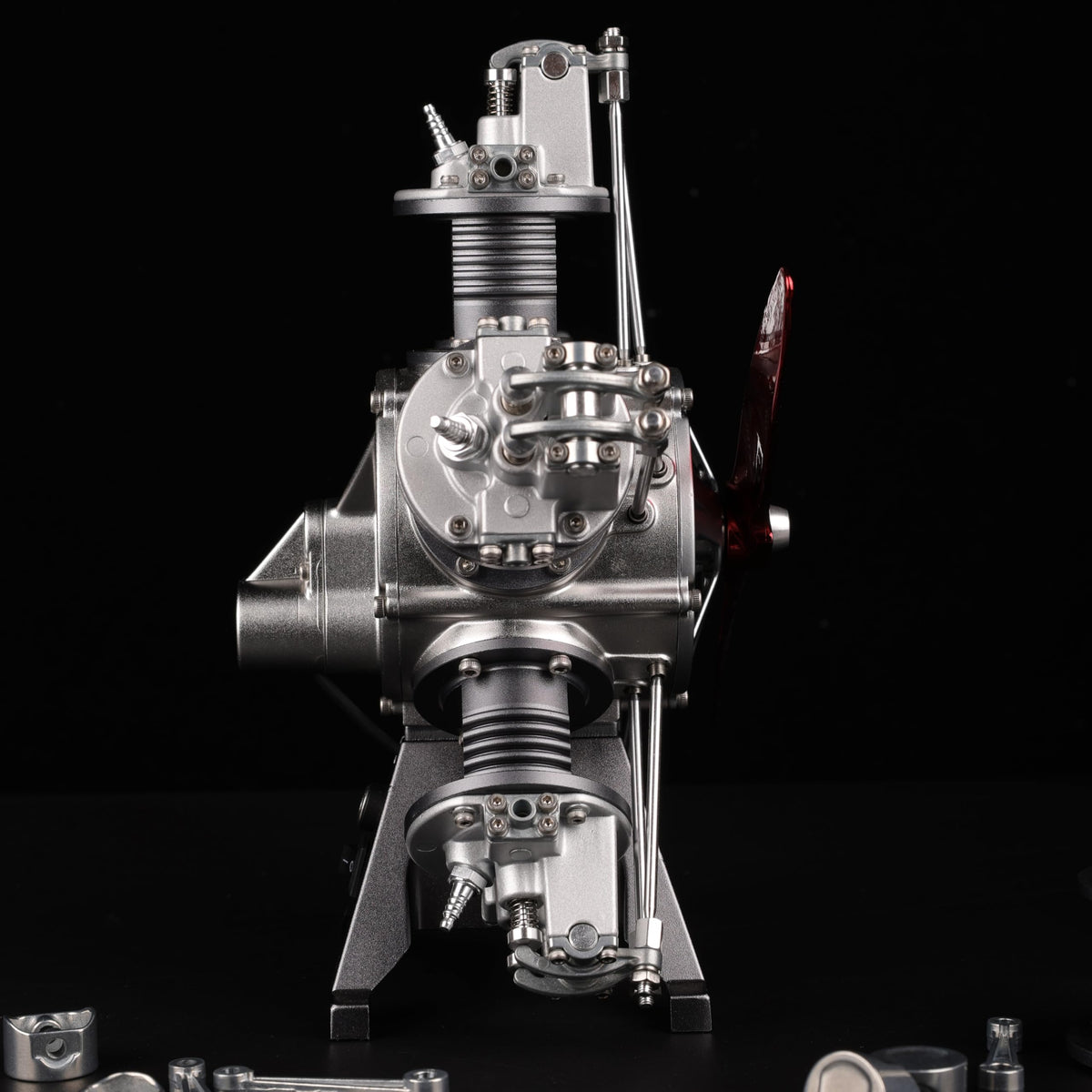 TECHING Jet Engine Model Kit 5-Cylinder Radial Engine Model Kit That Runs Mechanical Metal Assembly DM116 230+pcs