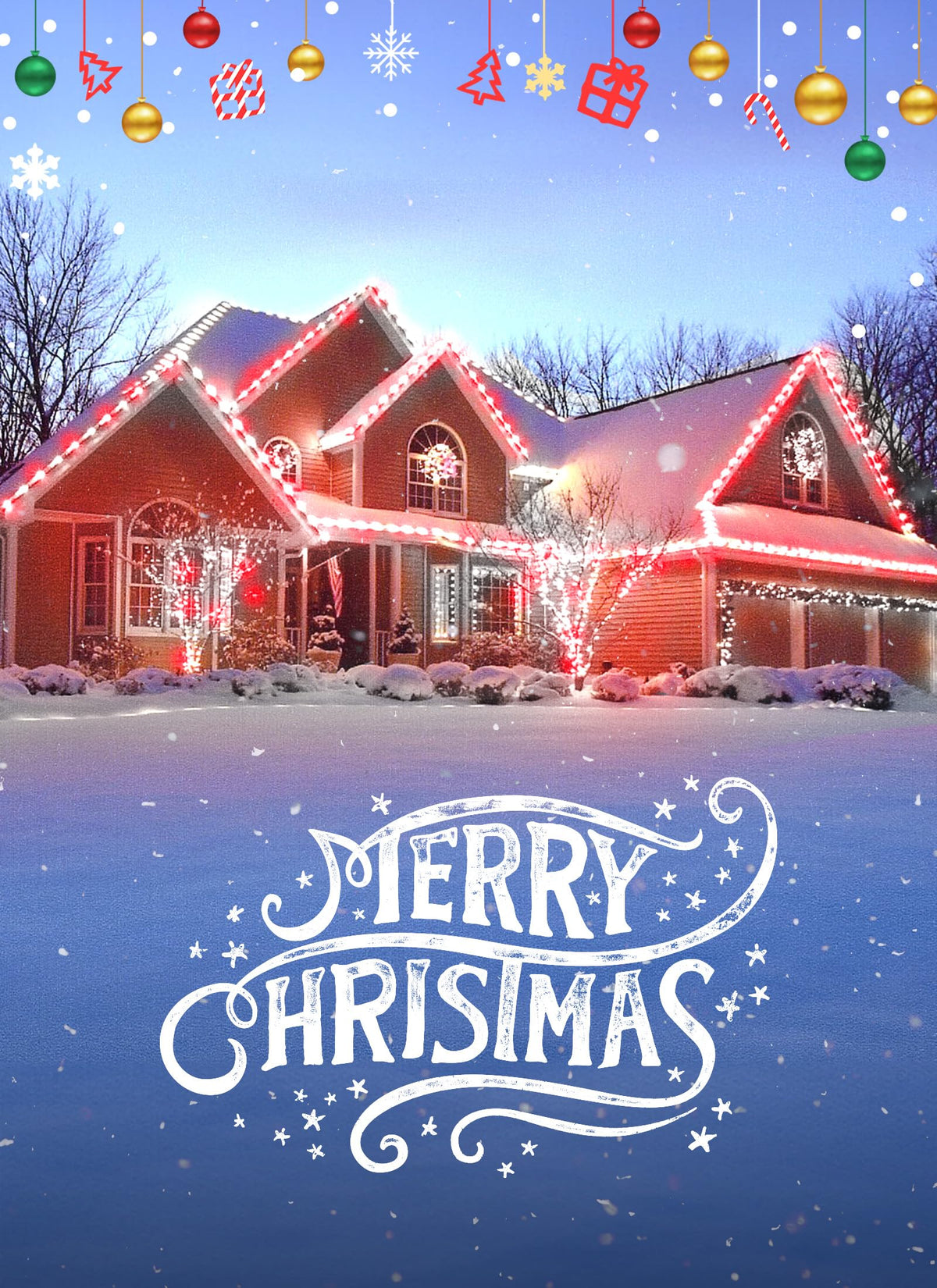 C9 LED Christmas Lights Outdoor, 68 Ft 100 LED C9 String Lights with 100 All in One Clips, Connectable Waterproof Christmas Tree Lights for Outside Roofline Backyard Garden Decor, Red & Warm White