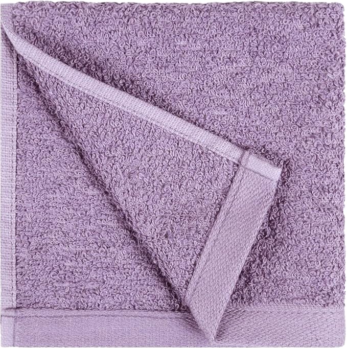 Amazon Basics Highly Absorbent, Fast Drying 100% Cotton Washcloths