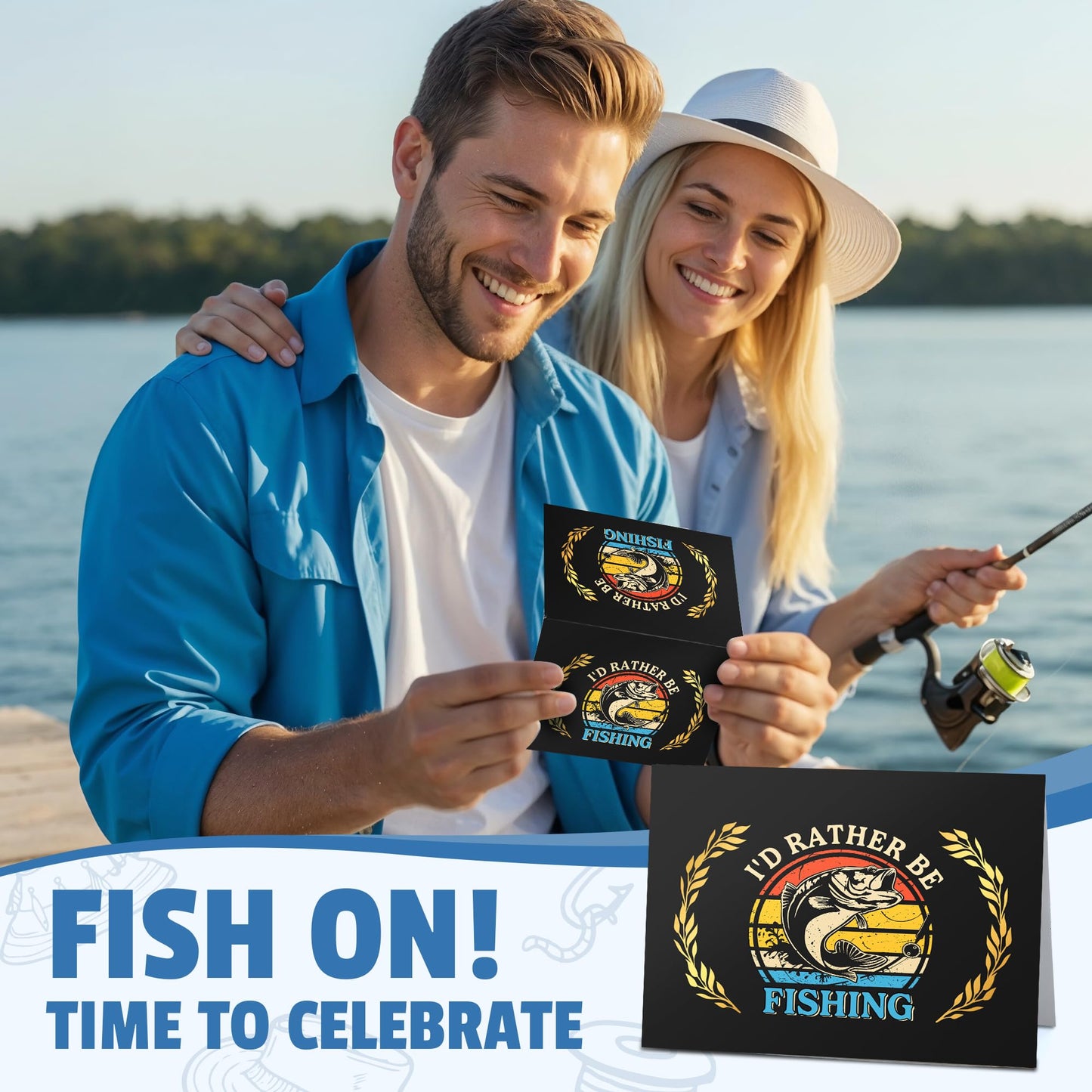 Gifts for Fishermen Fishing Lovers Gifts for Men Cool Fisherman Stuff for Mens Unique Fishing Accessories for Men with Keychain Mug Hat Socks