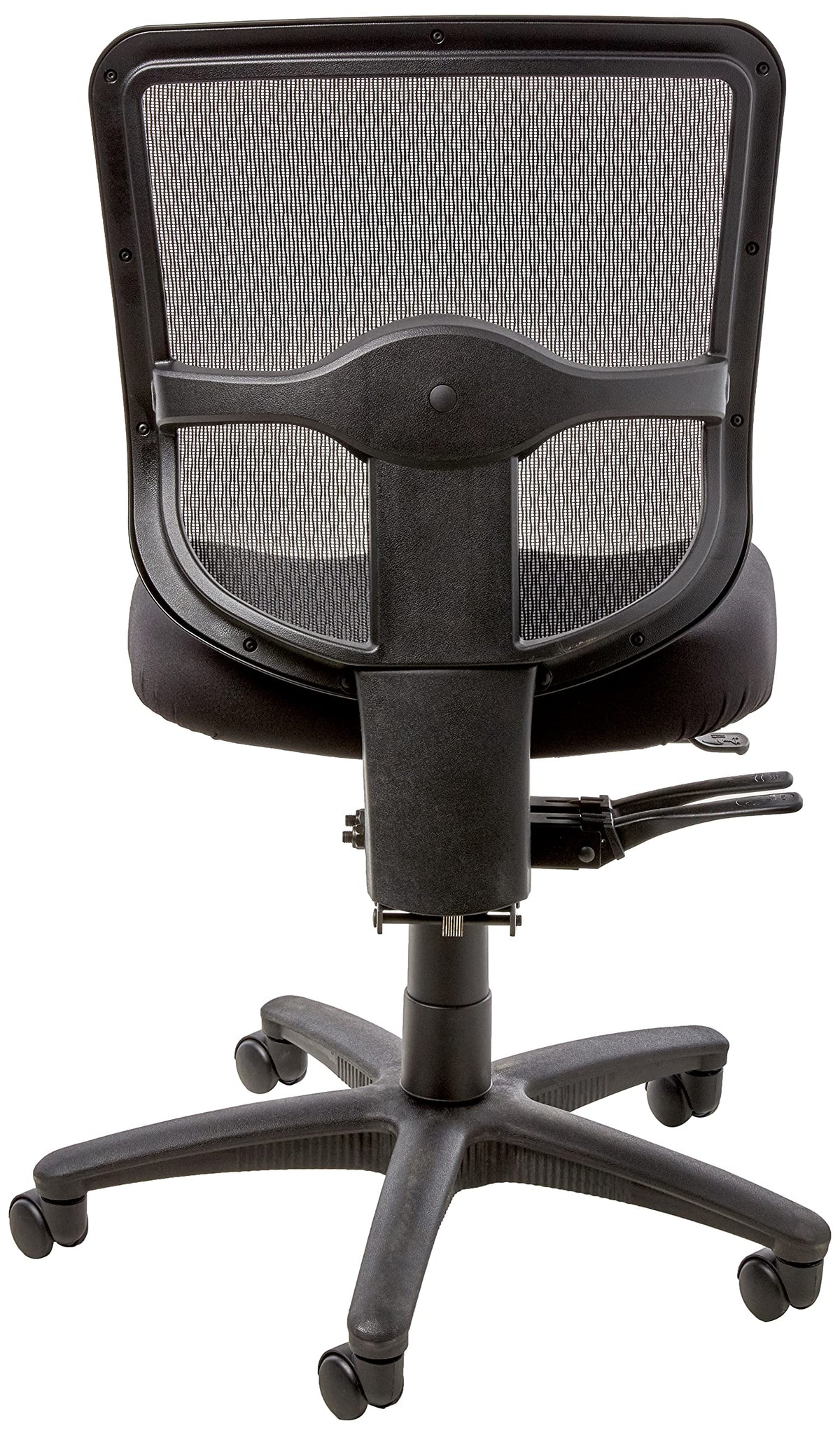 Office Star Ergonomic ProGrid Back Task Chair with Ratchet Back Height Adjustment and Dual Function Control, Armless, Coal FreeFlex