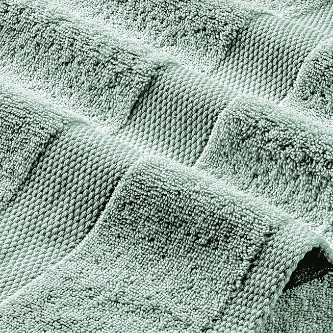 White Classic Green Hand Towels
