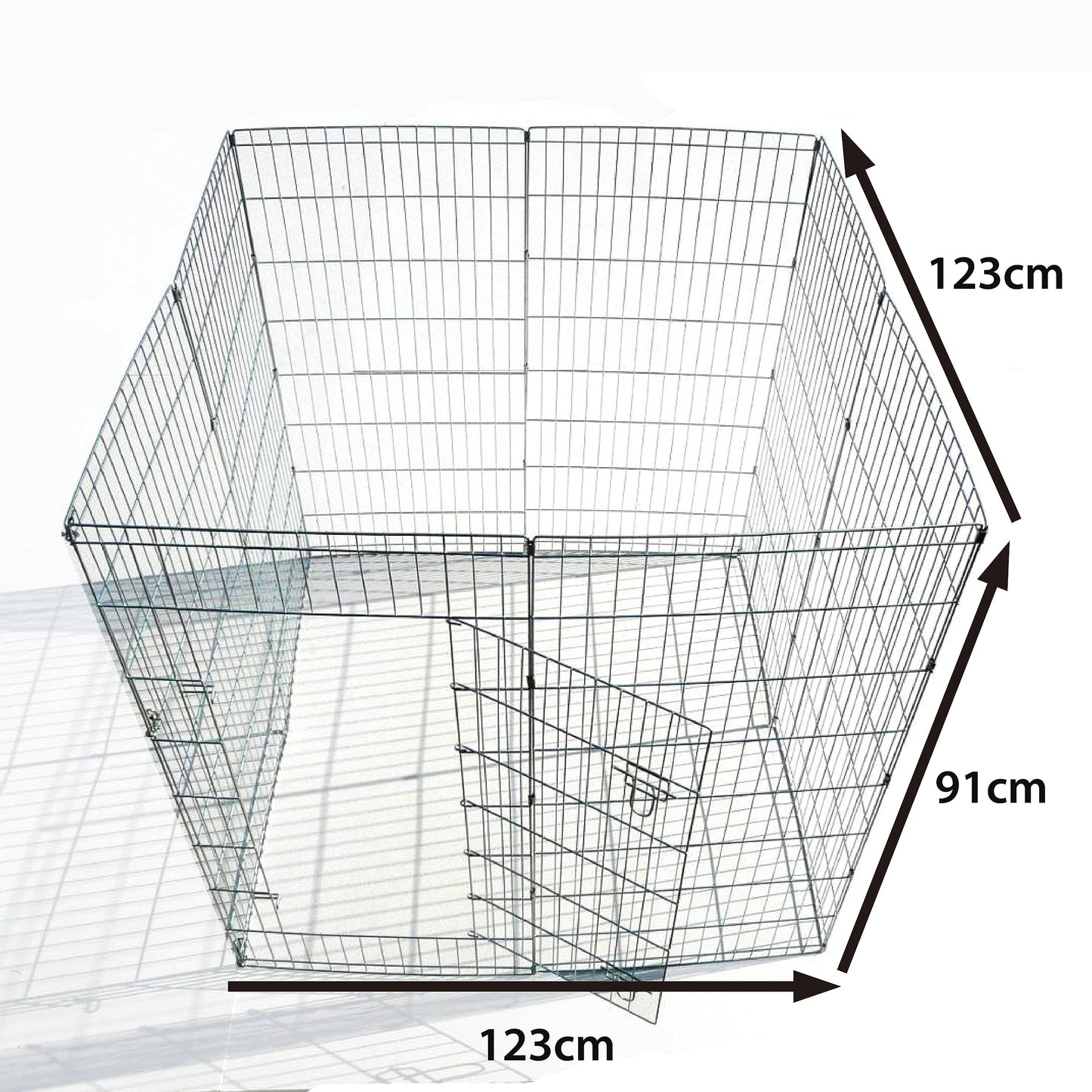 Ellie-Bo Easy-Up 8 Piece Foldable Portable Dog Puppy Play Pen with Door for Indoor/Outdoor Use 91cm High, Rabbit, Cat, Guinea Pigs