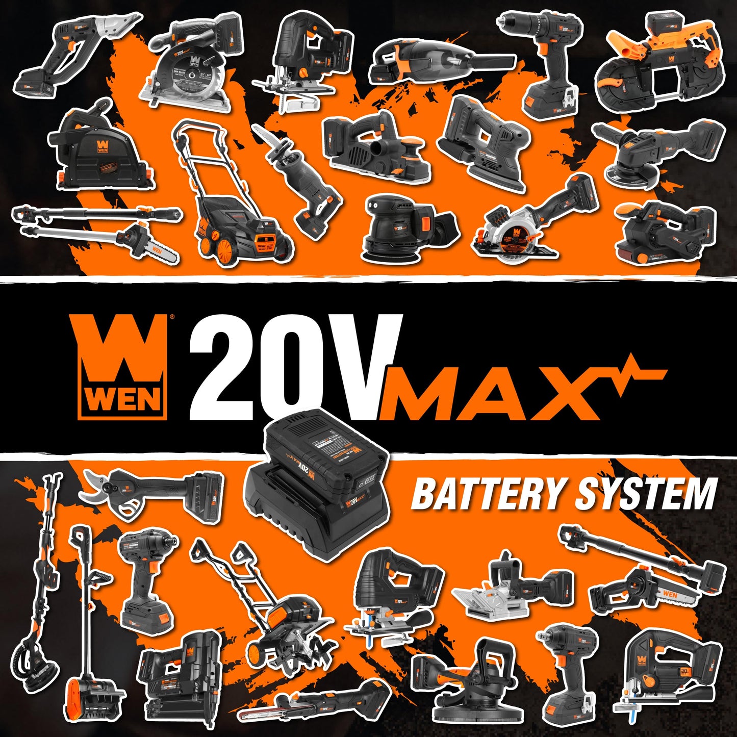 WEN 20V Max 7.25-Inch Cordless Sliding Miter Saw, Single Bevel and Brushless with LED Cutline Guide, 4.0Ah Lithium-Ion Battery and Charger (20672)