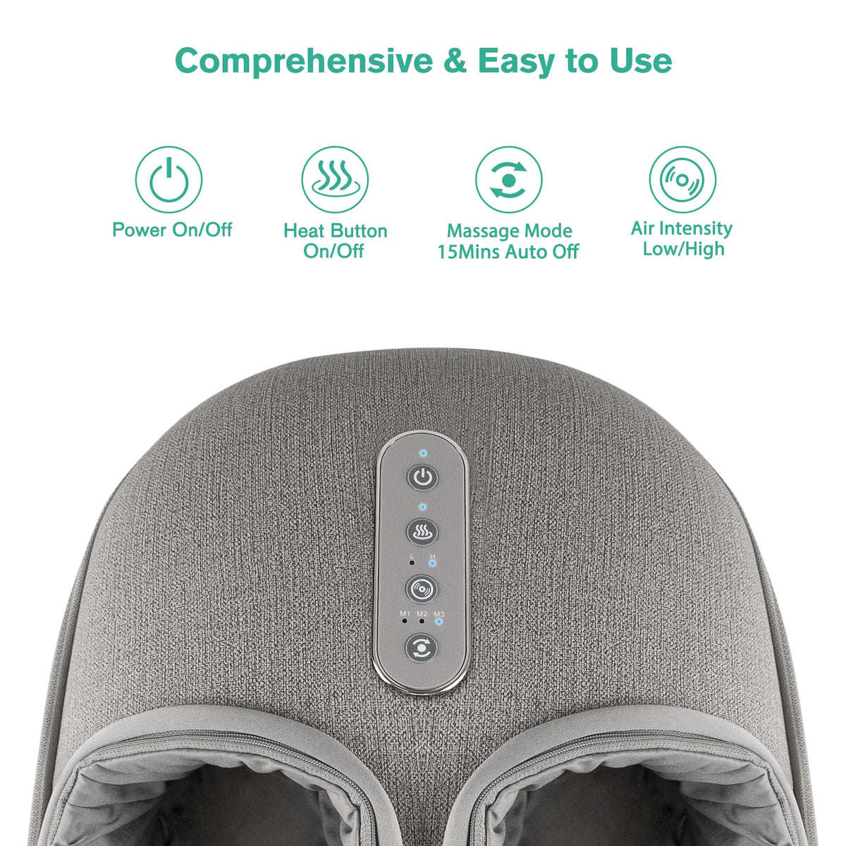 Medcursor Foot Massager Machine with Heat, Shiatsu Deep Kneading, Delivers Relief for Tired Muscles and Plantar, Multi-Level Settings & Adjustable Intensity for Home or Office Use, FSA HSA Eligible