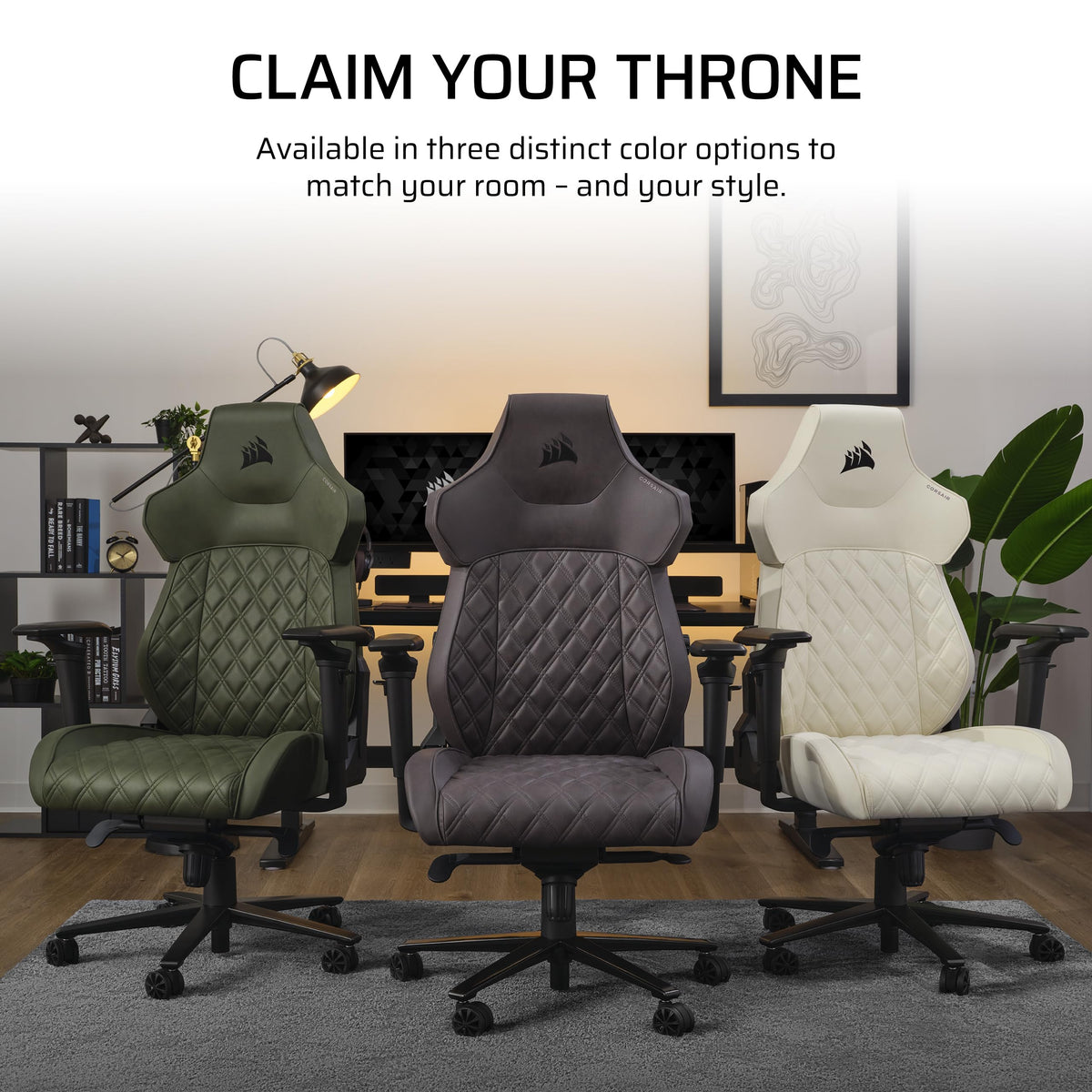 Corsair TC500 Luxe Gaming Chair – Premium Breathable Fabric – Wide Seat – Five-Way Adjustable Armrests – Adjustable Built-in Lumbar Support – 90-135 Degree Recline – Frost