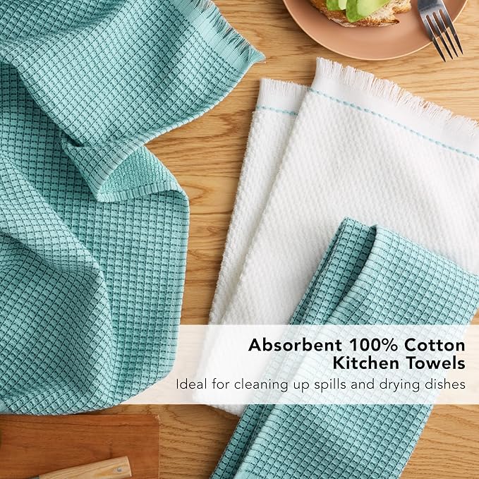 KitchenAid Gourmet Series Gridlines Kitchen Towels 3-Pack Set, 100% Cotton
