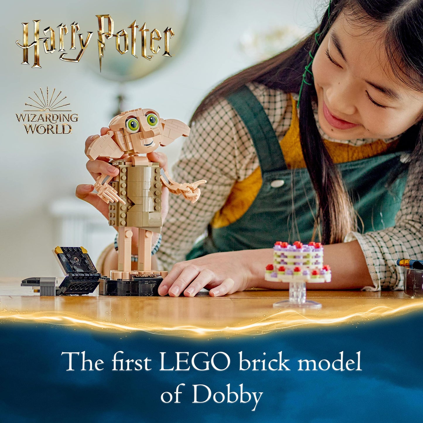 LEGO Harry Potter Dobby the House-Elf Building Toy Set - Movable Wizarding World Character Figure - Gift for Mothers & Kids' Bedroom Decoration for 8+ Year Old Girls, Boys, Teens - 76421