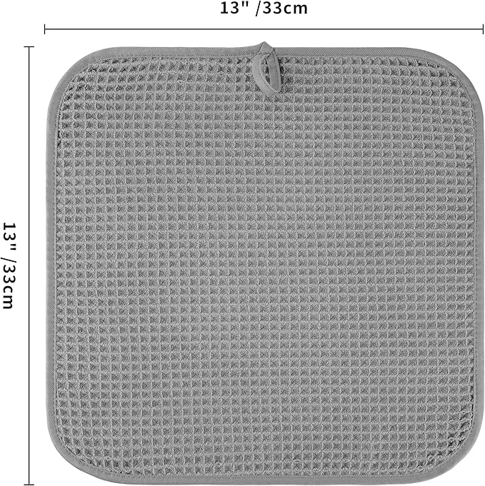 Microfiber Waffle Face Towels, 2 Pieces, Fast Drying, Lint Free 430 GSM