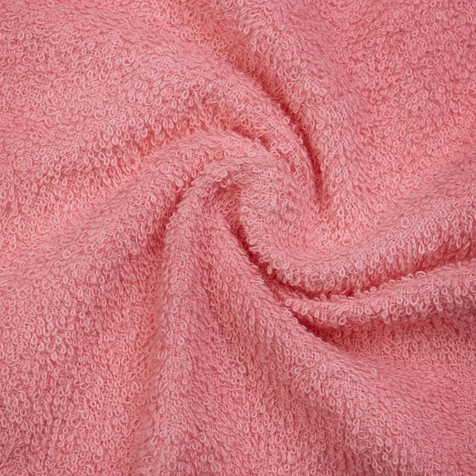 Basic Wash Cloths 12x12 Inches – Pack of 12 – Rose Pink Color – Soft and