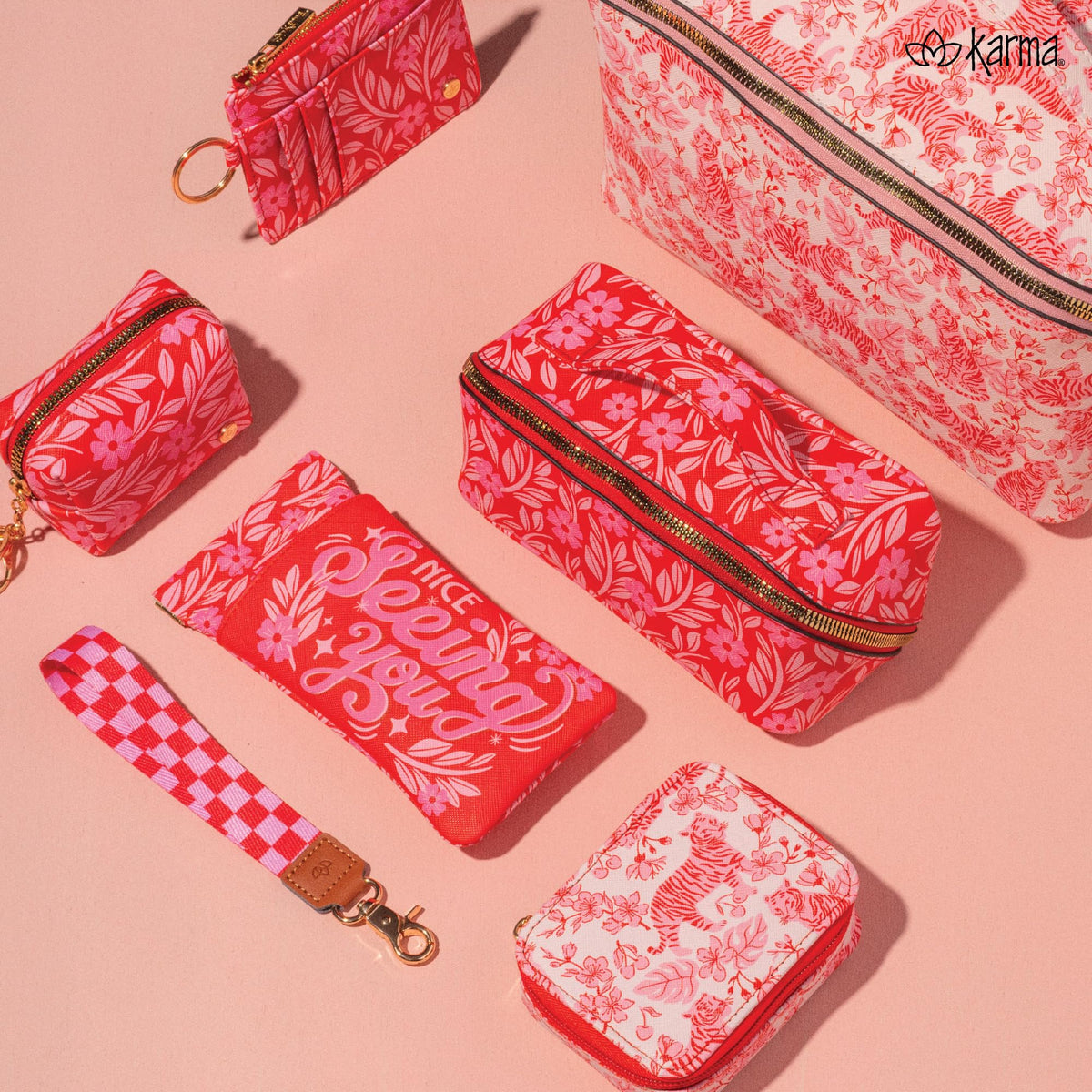 Karma, Double Eyeglass Case, Glasses Case Soft with Sewn Cleaning Cloth, Leather Eyeglasses Pouch Sunglasses Case For Women Men, Super Shady