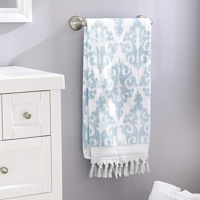 SKL Home Mirage Fringe 100% Turkish Cotton Bath Towel, 54.00" x 28.00"