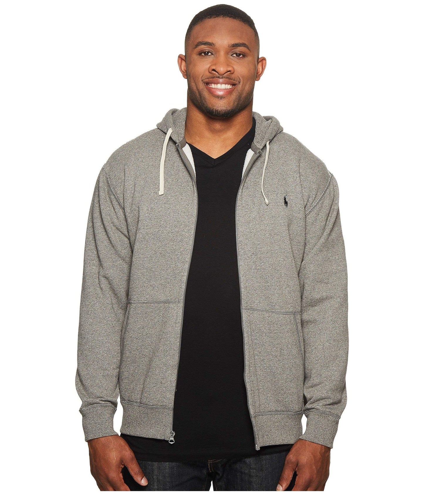 Polo Ralph Lauren Mens Full Zip Hoodie (Medium, Alaskan Heather)