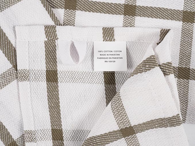KAF Home Premium Kitchen Towels, Large 100% Cotton, Flat & Terry Absorbent Dish