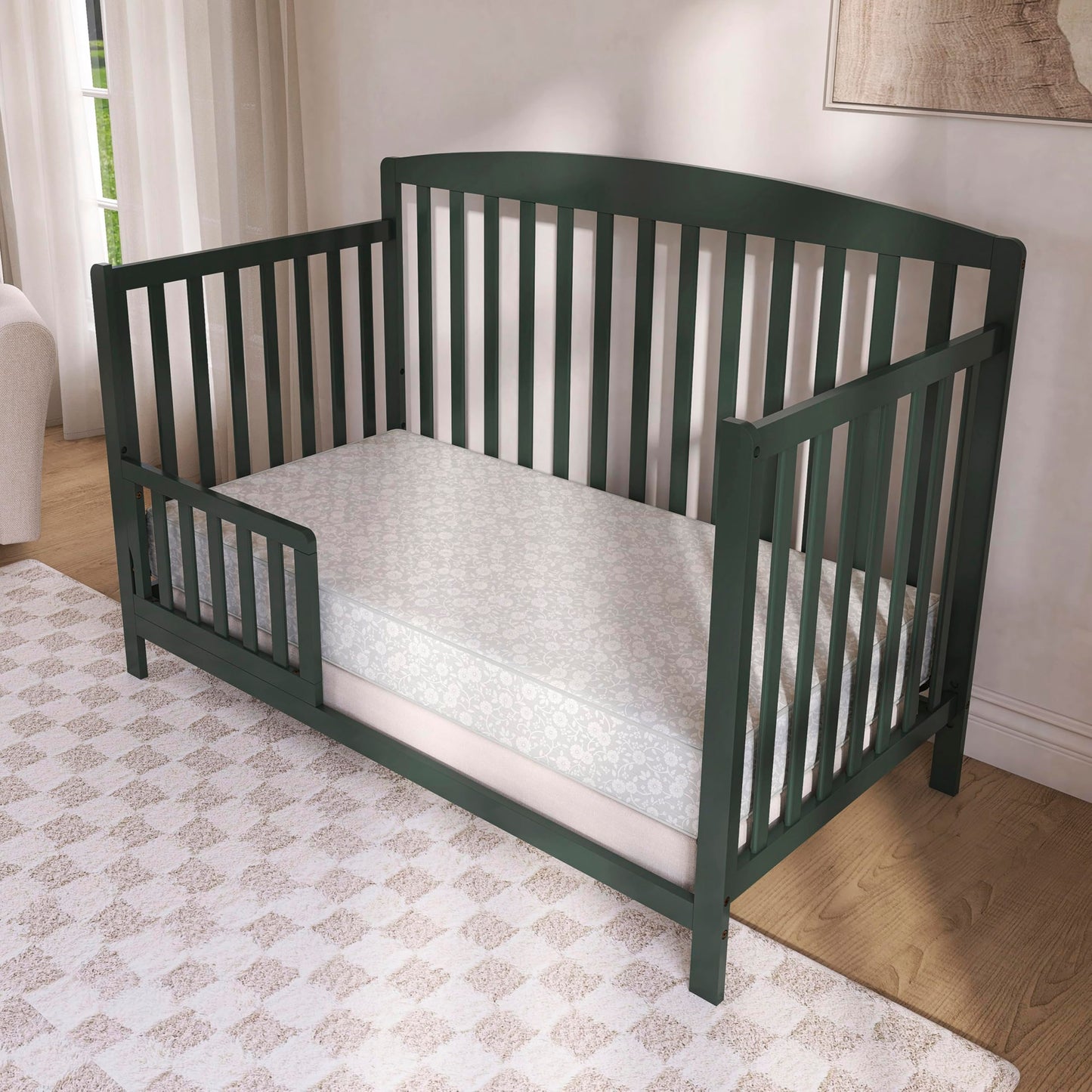 Dream On Me Nap Nest Crib and Toddler Mattress, Dual-Sided - Infants & Toddlers, Waterproof 5” Mattress with 88 Interwoven Coils, 75% Recycled Fiber, GREENGUARD Gold & BSA Certified – Daisy Dreams