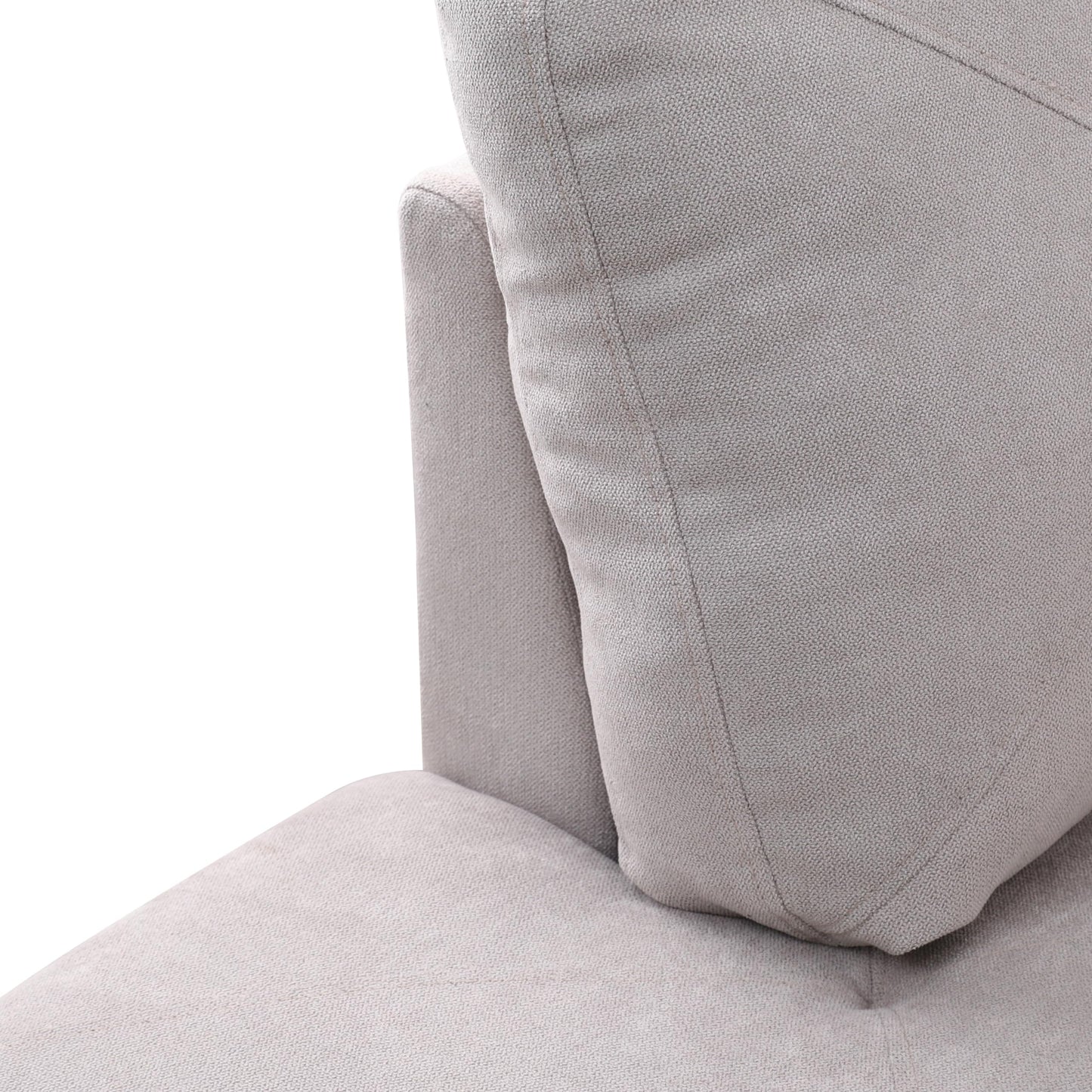 NicBex 97" L Shaped Couch Sectional Couches for Living Room, 2-Piece Modular Sofa with Movable Chaise & Deep Seat for Apartment, Bedroom, Office, Off-White