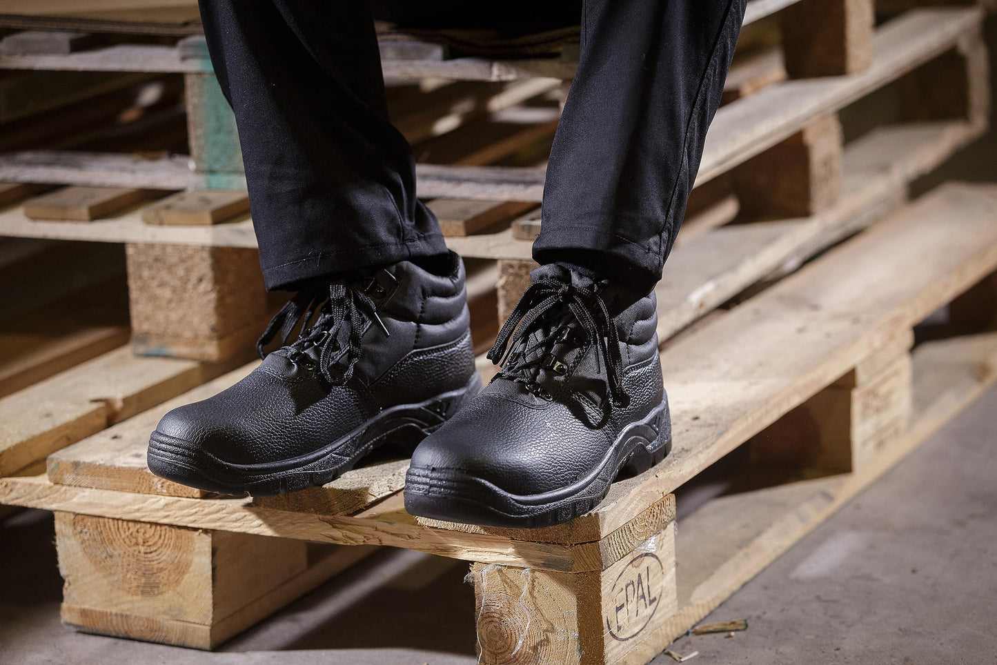 Blackrock Chukka Work Boots, Safety Boots, Safety Shoes, Steel Toe Cap, Mens Womens Ladies, Work Shoes, Black, Gardening, Lightweight, Leather, Wide Fit, Non Slip, On Site - Size 10