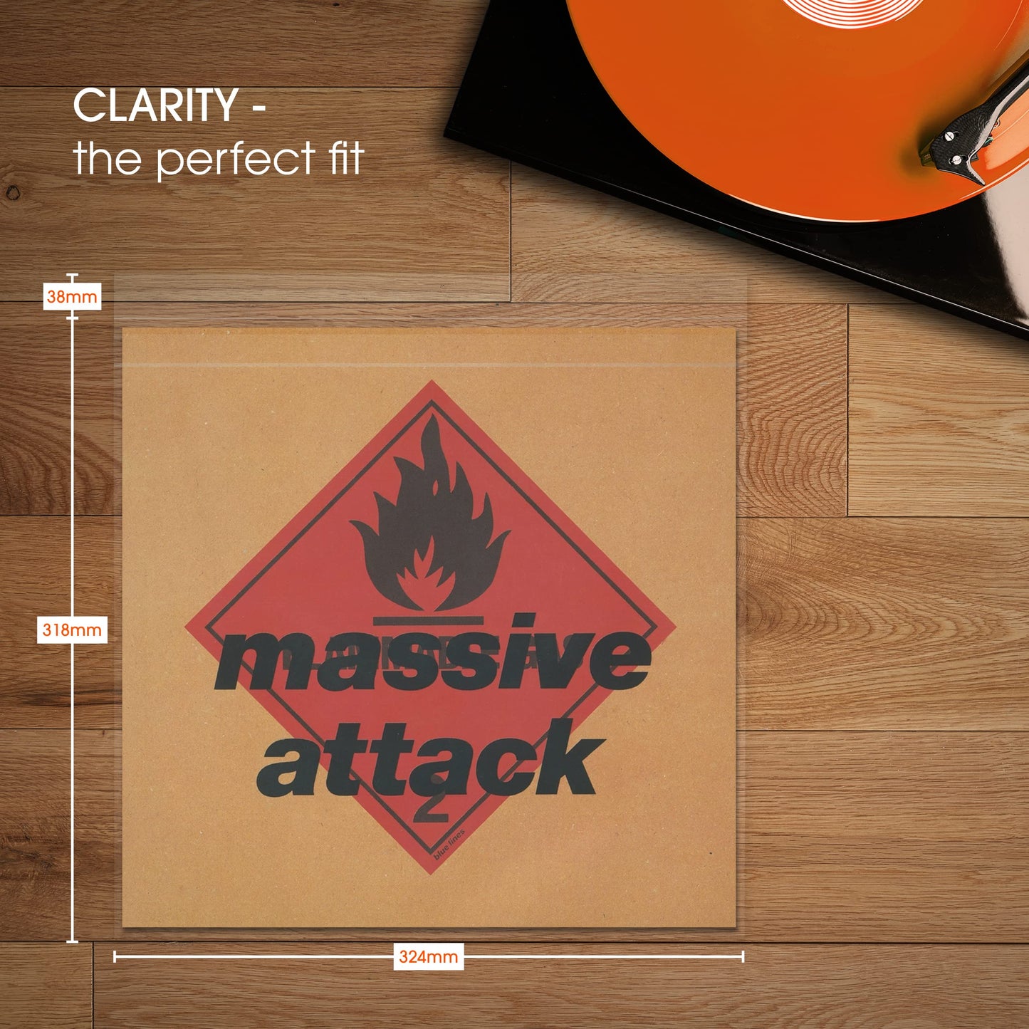 Clarity 12" Super Clear Gatefold Resealable Outer Vinyl Record & LP Blake Sleeves Covers (Pack of 50)