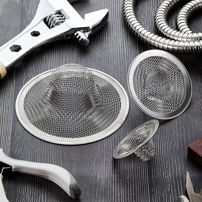 12 Pieces Stainless Steel Sink Strainer Drain Strainer