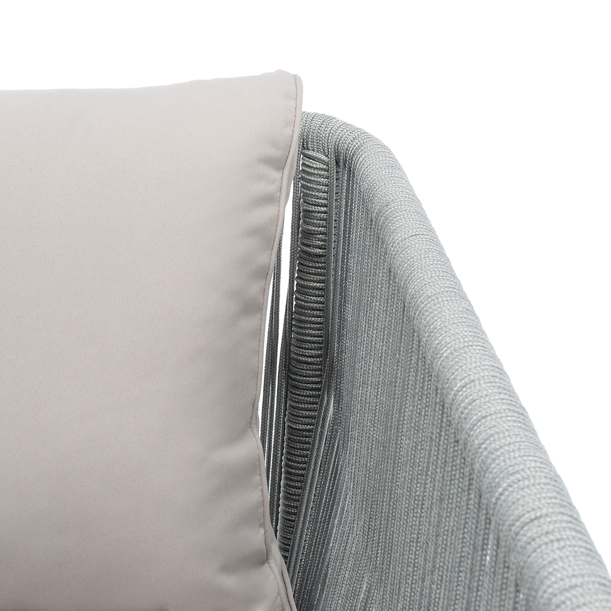 SAFAVIEH Outdoor Collection Remsin Grey/Grey Wicker Conversation Patio Set