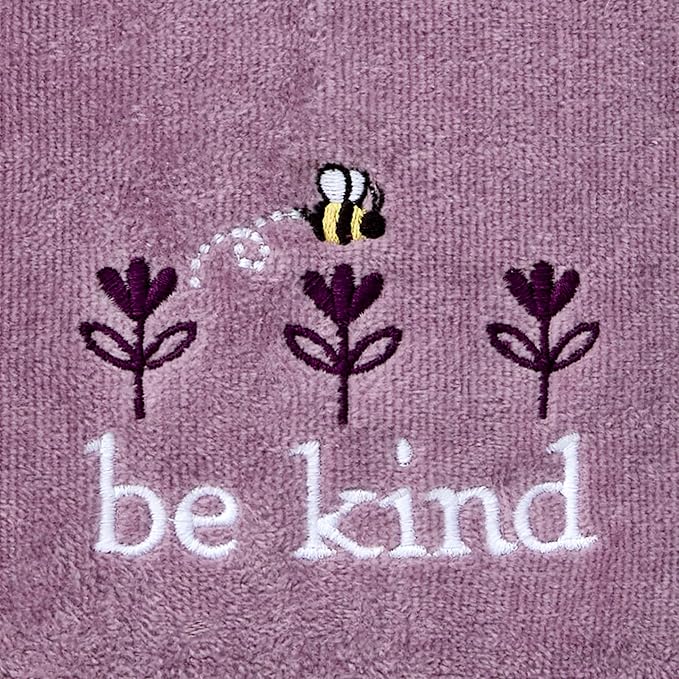 SKL Home Bee Kind 100% Cotton Embroidered 2pc Hand Towel Set, Decorative