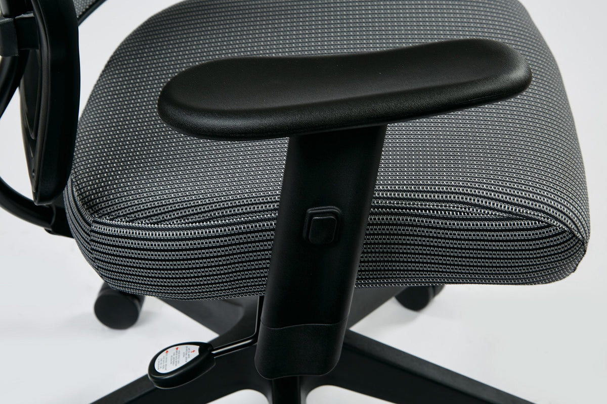 Space Seating 13 Series Deluxe VeraFlex Office Desk Chair with Built-in Lumbar Support and 2-to-1 Synchro Tilt Control, Charcoal