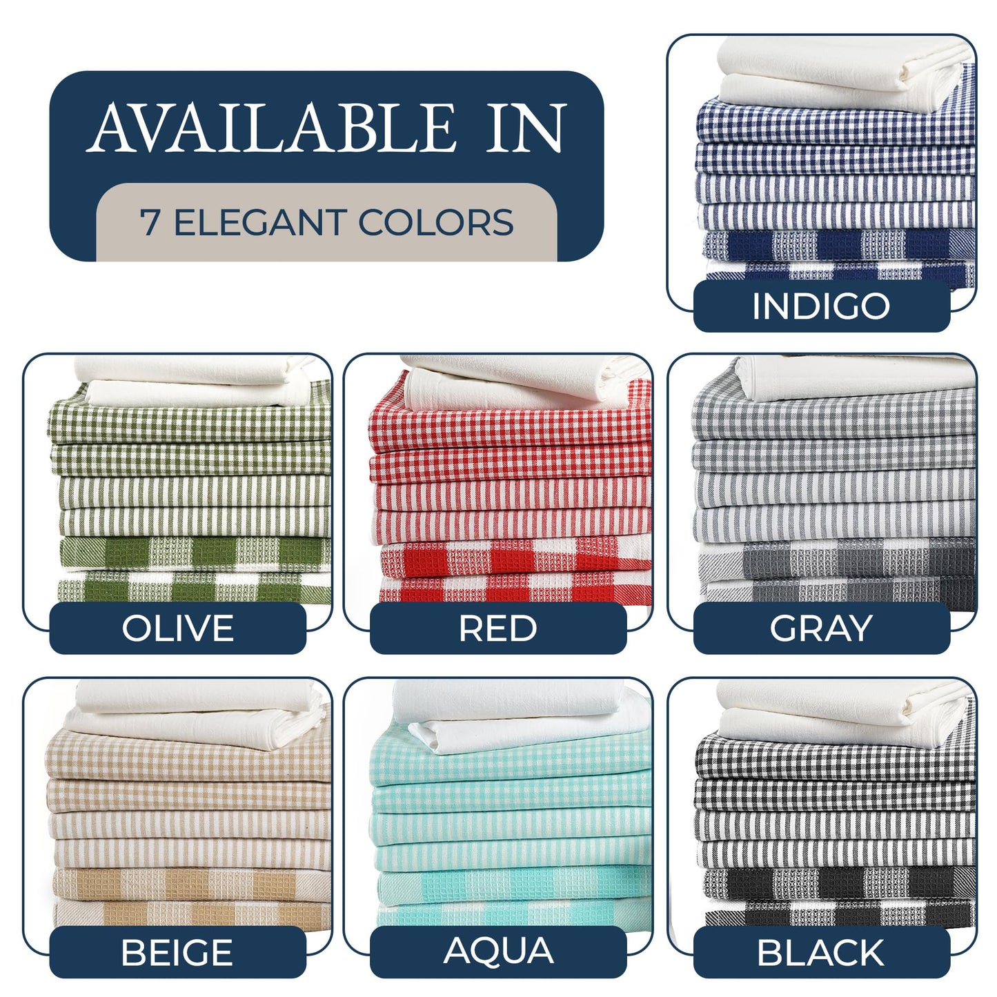 LANE LINEN Kitchen Towels and Oven Mitt Set 20 Pc - Lint Free Cotton Dish Towels for Kitchen Drying, Cozy Terry Dish Rags, Flour Sack Towels for Sourdough Bread Proofing & Quilted Pot Holders - Grey