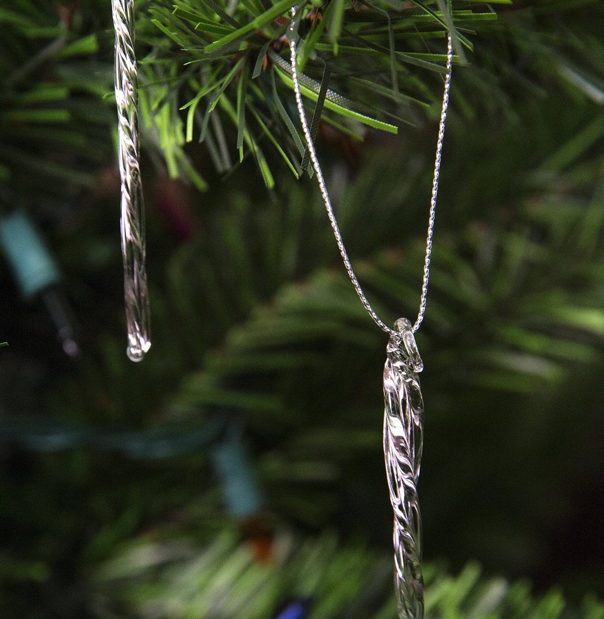 Kurt Adler 3.5-5.5 Inch Clear Glass Icicle Ornament Set of 24 Pieces