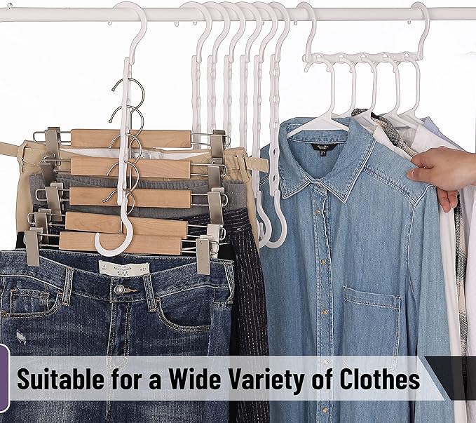 Mr. Pen- Space Saving Hangers for Clothes, Plastic Multi Clothes Hangers Space