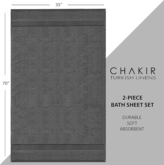 Chakir Turkish Linens, 100% Cotton Premium Quality Turkish Bath Sheets
