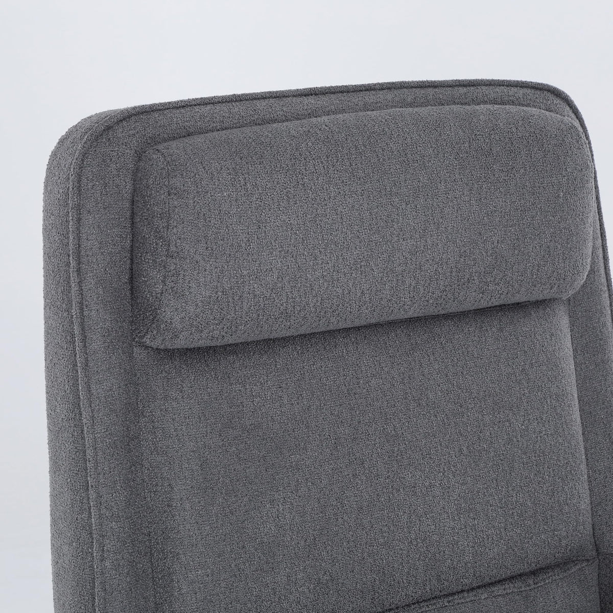 COLAMY Cocoon Modern Executive High Back Home Office Chair, Upholstered Desk Chair with Wheels, Vanity Chair with Head and Lumbar Support, Armrest (Gray)