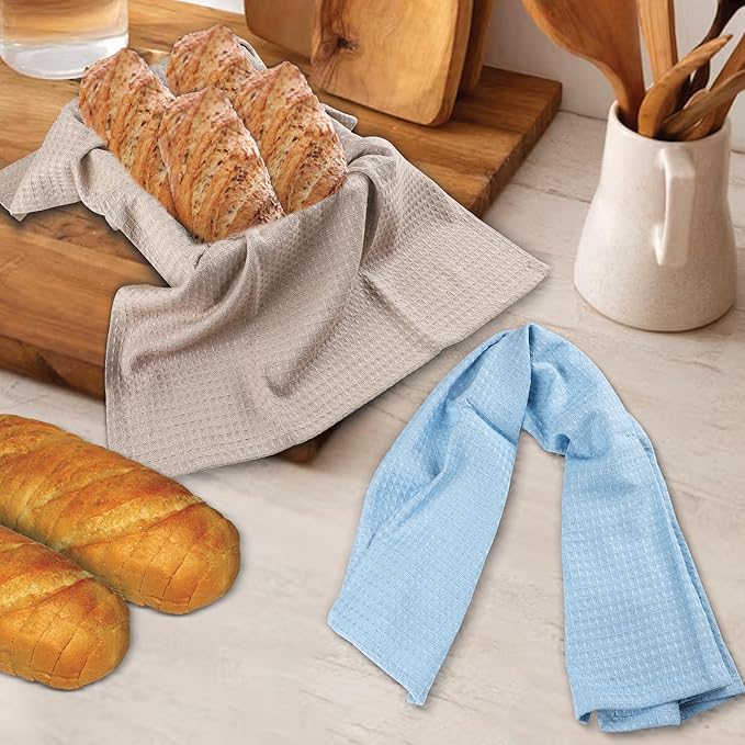 Urban Villa Kitchen Towels Waffle Dish Cloths Multi Color Set of 6 Over Sized