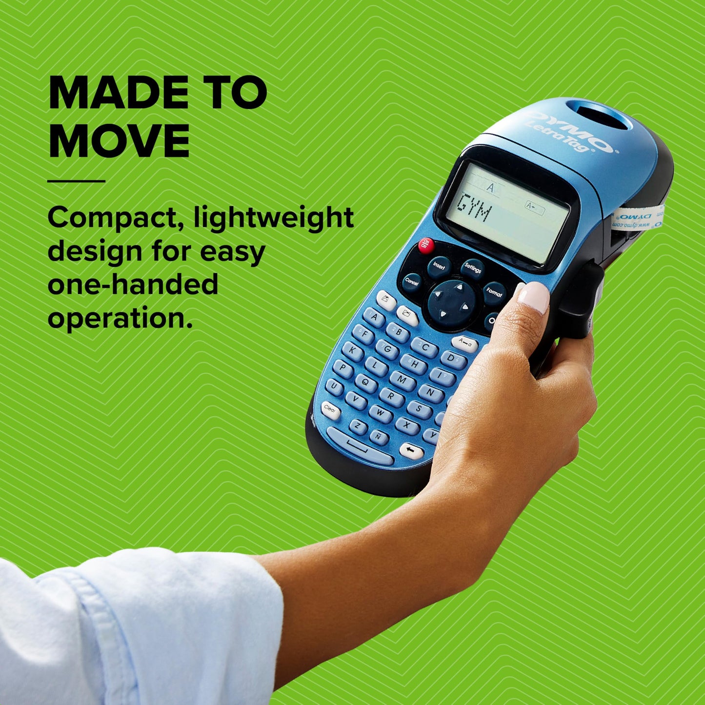 Dymo LetraTag LT-100H Label Maker Starter Kit | Handheld Label Printer Machine | with Plastic, Paper & Clear Label Tape | Ideal for Office or Home