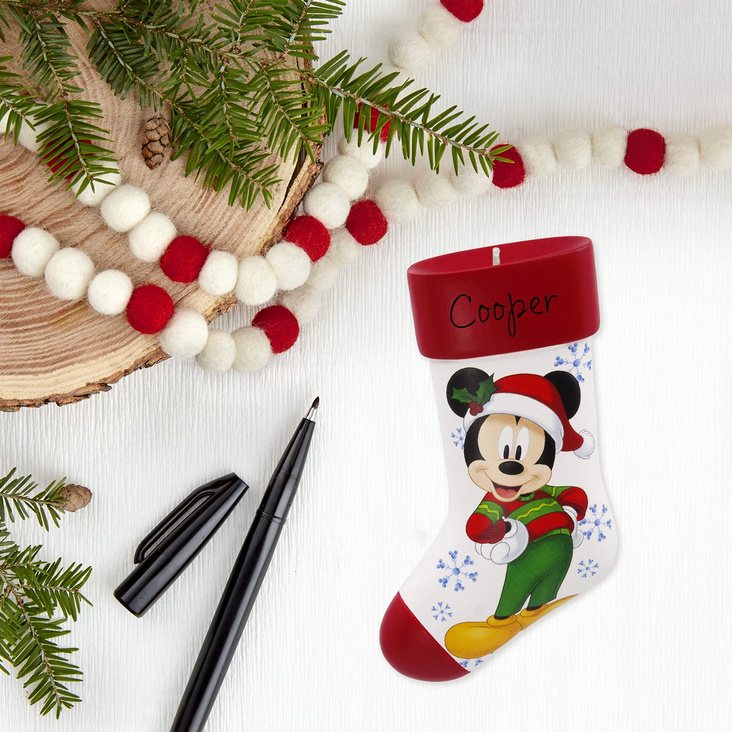 Hallmark Christmas Ornaments, Disney Mickey Mouse Stocking Personalized Ornament