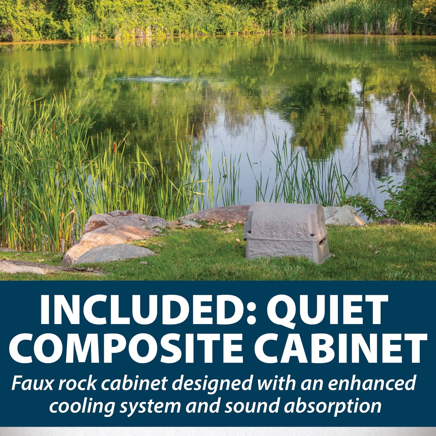 Airmax PondSeries PS10 Aeration System, Pond & Lake Aerator, Aerate Ponds & Lakes up to 1 Acre, Quiet & Energy Efficient Compressor, Maximum Water Circulation, Single Air Diffuser Kit, 115v