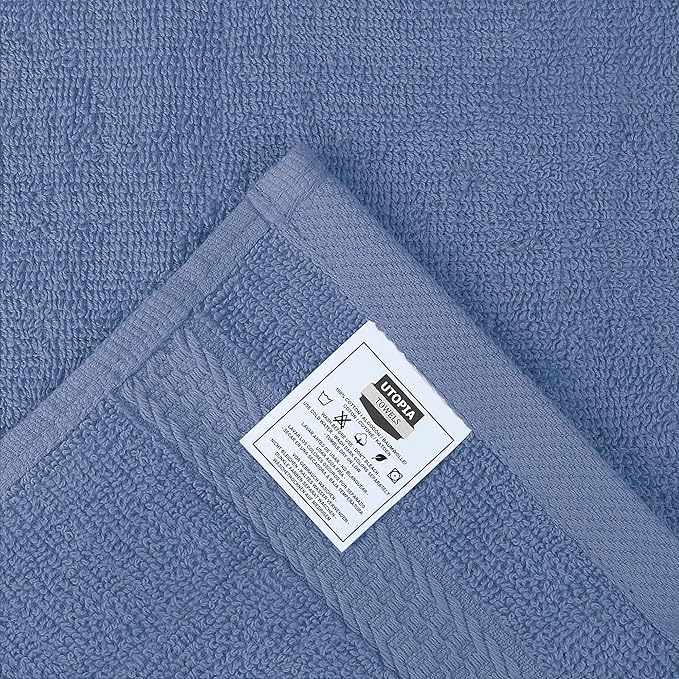 Utopia Towels 12 Pack Premium Wash Cloths Set, 12 by 12 Inches, 100% Cotton