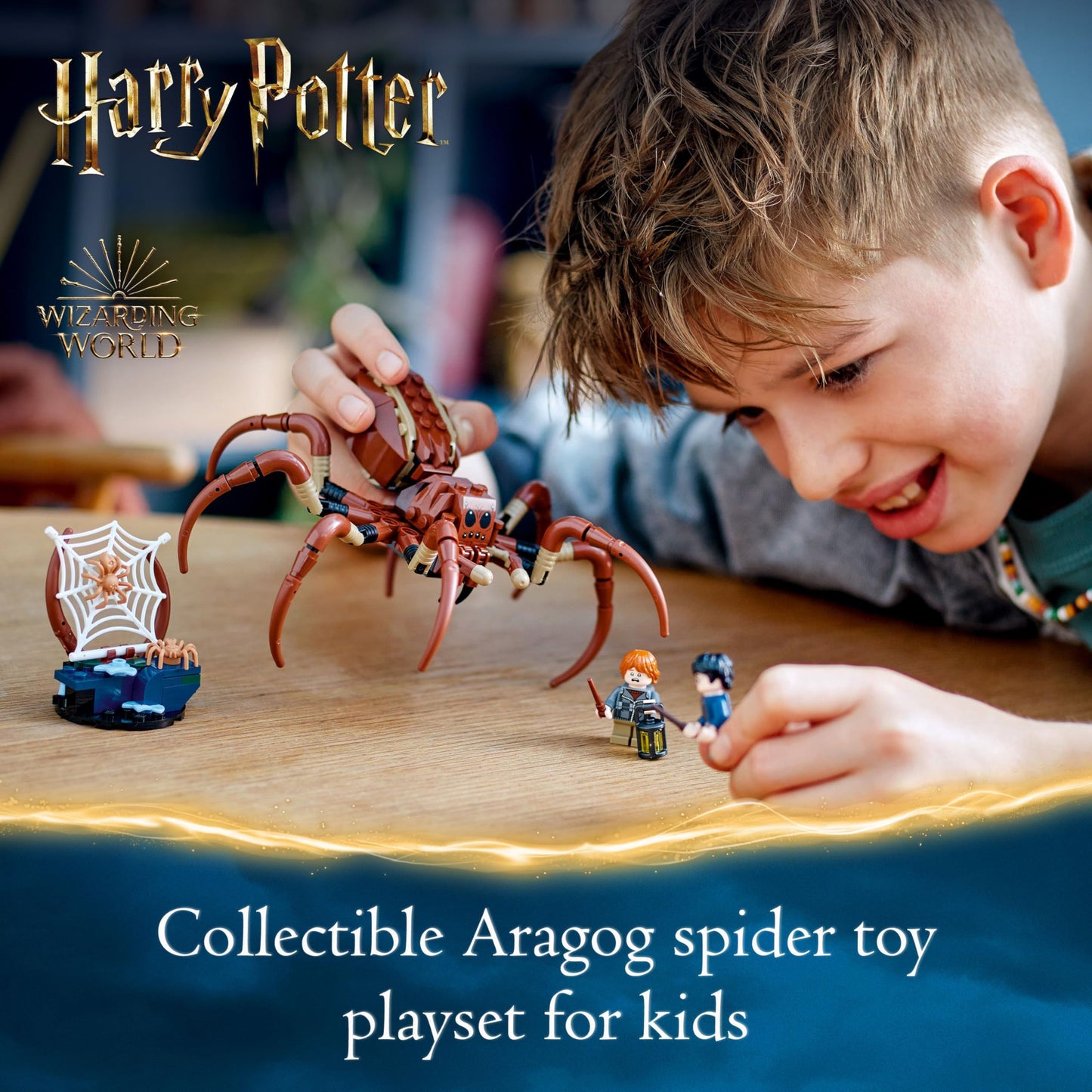 LEGO Harry Potter Aragog in the Forbidden Forest Set, Building Toy for Kids, with Spider Figure & Ron Weasley Character Minifigure, Wizarding World Gift for 7 Plus Year Old Boys, Girls and Fans 76434