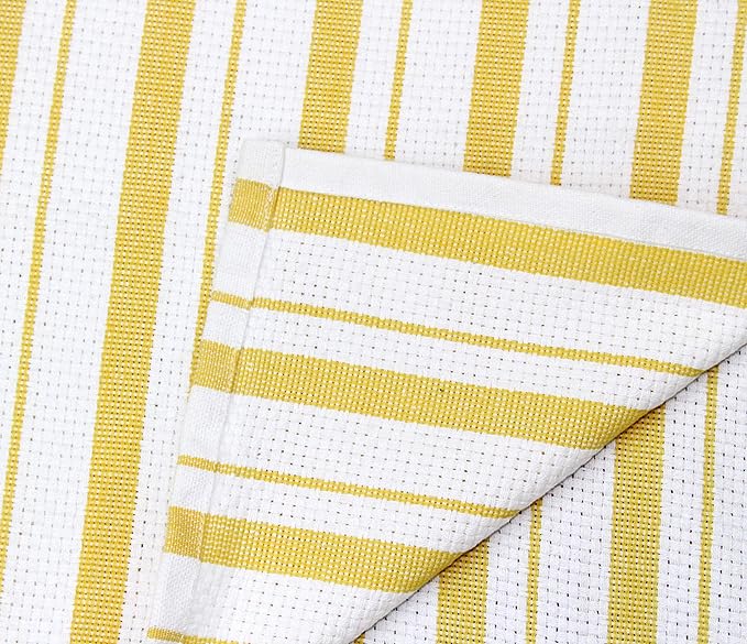COTTON CRAFT Oversized Kitchen Towels -4 Pack 100% Cotton Basketweave Tea Dish