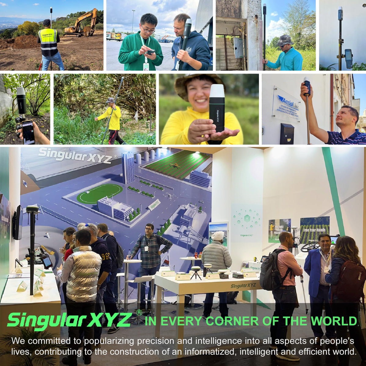 RTK GNSS Survey Equipment with Network RTK Rover, Handheld Controller and Survey Software, GNSS RTK GPS with 60° Tilt and Built-in IMU, for Construction and Geodetic or Land Survey Layout Planning