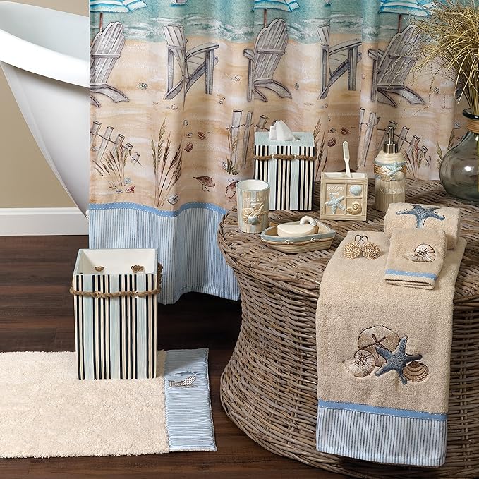 Zenna Home Shower Curtain Hooks Seaside Serenity Bath Accessories