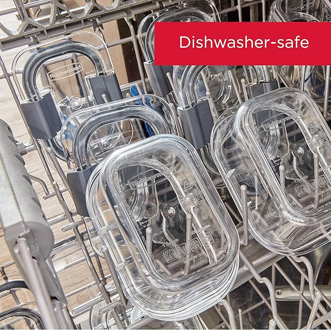 Rubbermaid Brilliance BPA-Free Food Storage Containers Multi Pack, 1.3 Cup