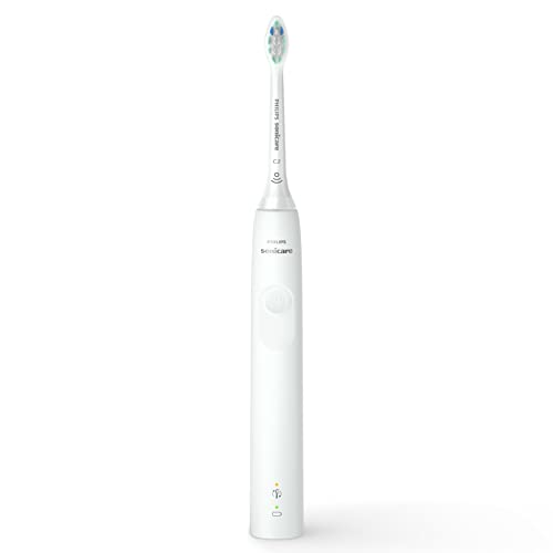 Philips Sonicare 4100 Rechargeable Electric Toothbrush, with Pressure Sensor, 2 Intensity Settings, SmarTimer and QuadPacer, 14-Day Battery Life, Deep Pink, Model HX3681/26