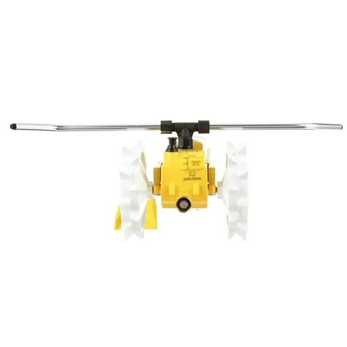 Nelson Rain Train Traveling Sprinkler for Yard, Heavy Duty Rotating Lawn Sprinkler with Large Area Coverage, Yellow