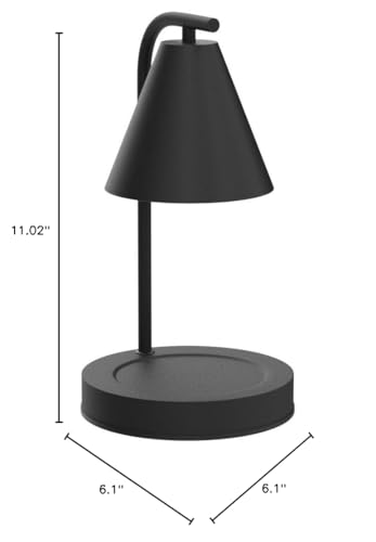 Candle Warmer Lamp, Electric Candle Lamp Warmer Gifts for Mom Women House Warming Gifts New Home Bedroom Decor Dimmable Wax Melt Warmer for Scented Wax with 2 Bulbs, Jar Candles (Black)