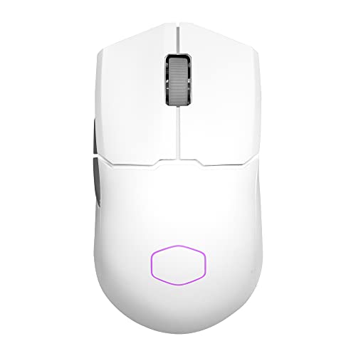 Cooler Master MM712 Wireless Gaming Mouse Black with Adjustable 19,000 DPI, 2.4GHz and Bluetooth , Ultraweave Cable, PTFE Feet, RGB Lighting and MasterPlus+ Software