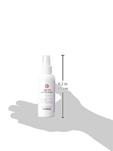 Manduka Yoga Mat Wash and Refresh – 100% Natural Essential Oil Yoga Mat Cleaning Spray, Fitness Equipment and Gym Accessories Cleaner, Non-irritating, Pet Friendly | Lemongrass Scent, 8 oz