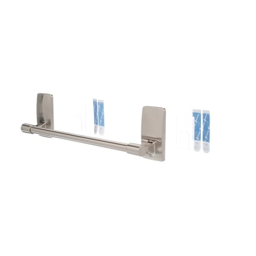 Command Hand Towel Bar, Satin Nickel Finish, Rust-resistant, Holds 1,3Kg - Organise your Bathroom Damage Free